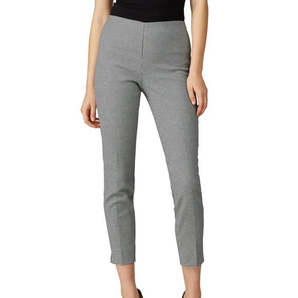 Ralph Lauren Black White Houndstooth Skinny Pants Size 8 Preppy Designer $228 - Picture 1 of 9